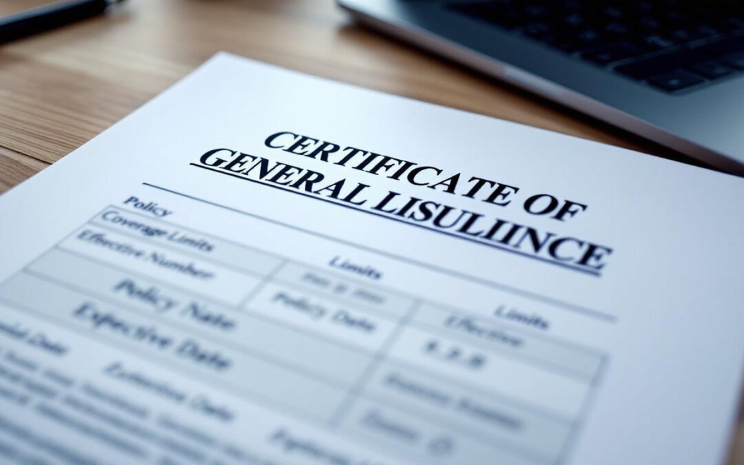 Certificate of General Liability Insurance Explained
