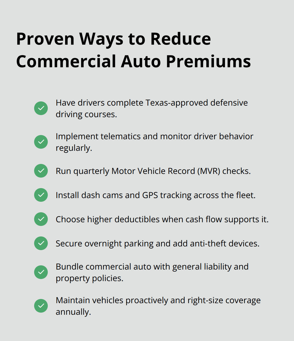 Actionable steps Texas businesses can take to lower commercial auto insurance costs - how much is commercial auto insurance