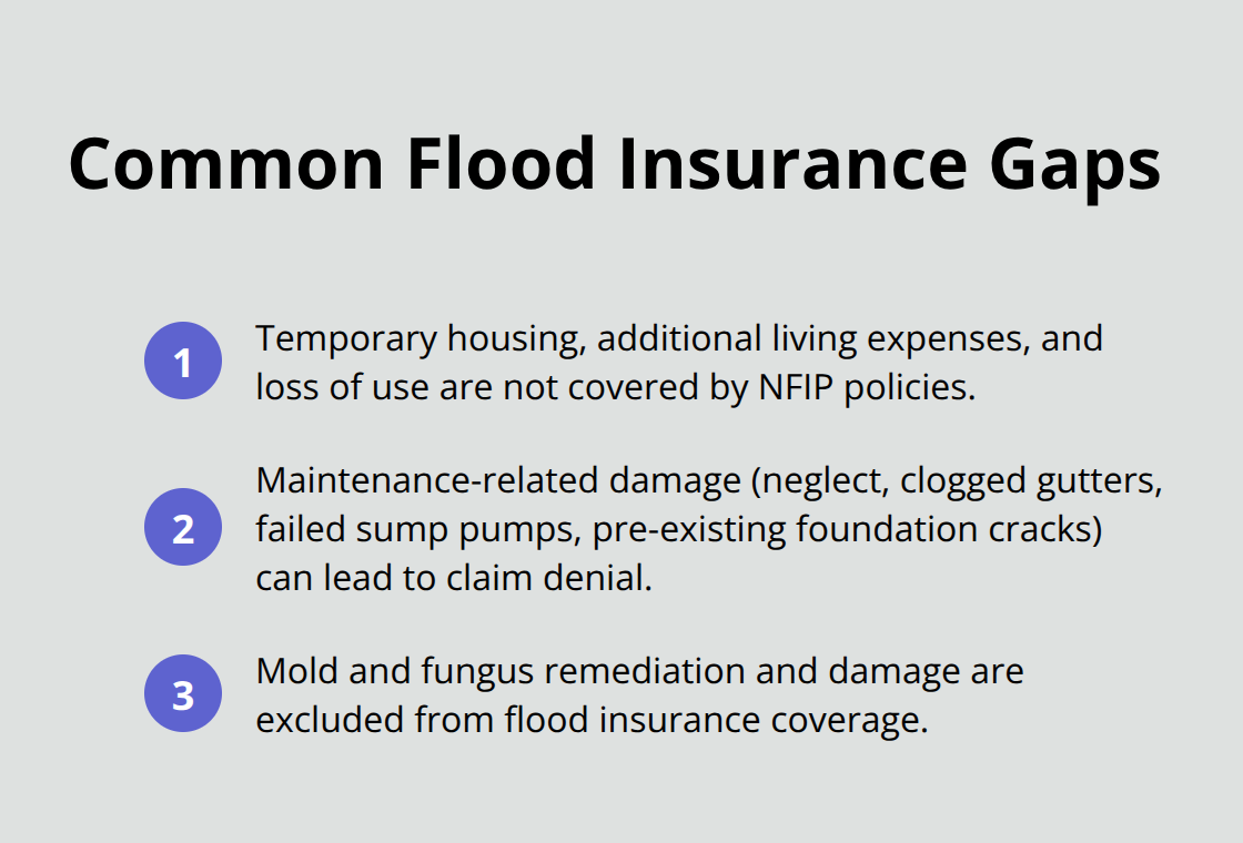 List of major things flood insurance typically does not cover. - what does flood insurance cover